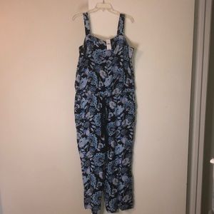 LOFT Blue Floral Romper